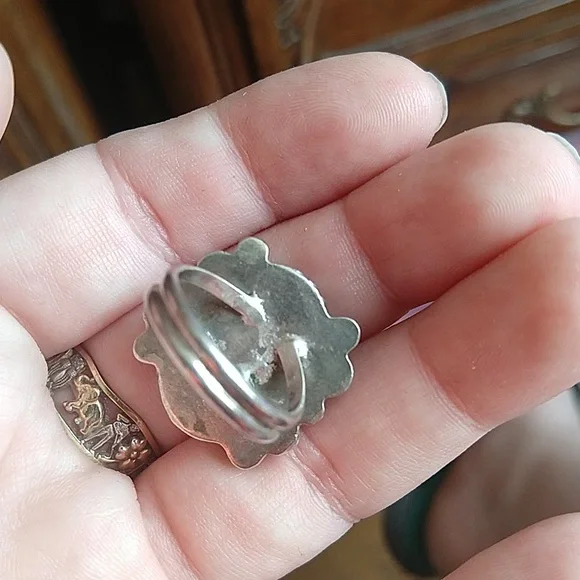 Native American sterling silver 925 turquoise ring vintage - Picture 7 of 13